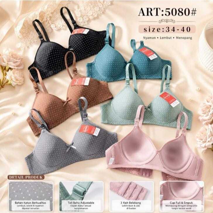 Grosir Bra TIANA/Misslily  Bra tanpa Kawat Renda Bintik
