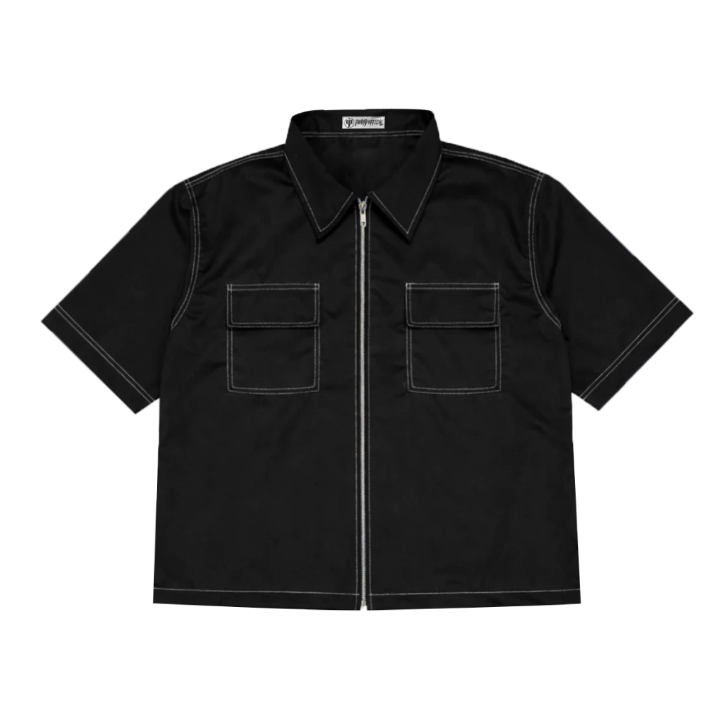 Joobsd Club Workshirt Boxy Polos - Workshirt Boxy Polos - Hitam
