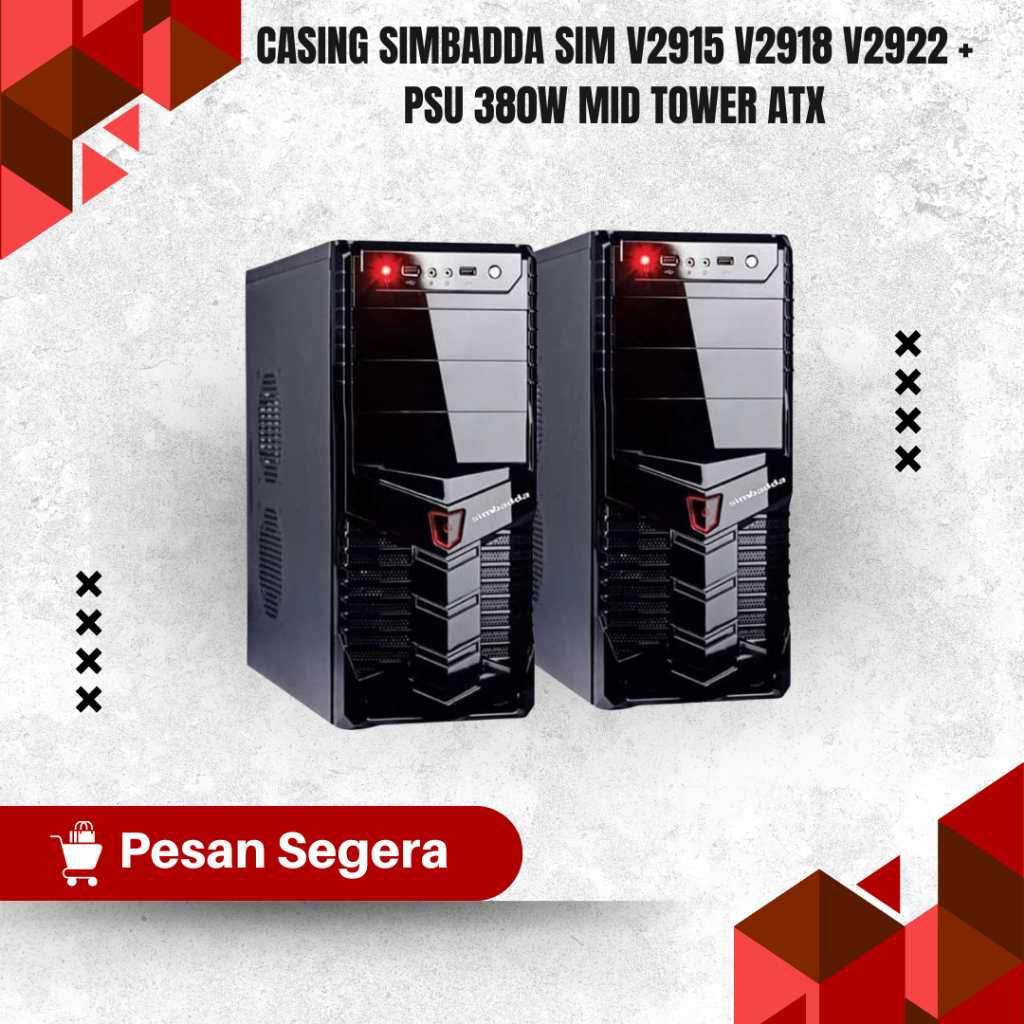 Casing Simbadda SIM V2915 V2918 V2922 + PSU 380W Mid Tower ATX