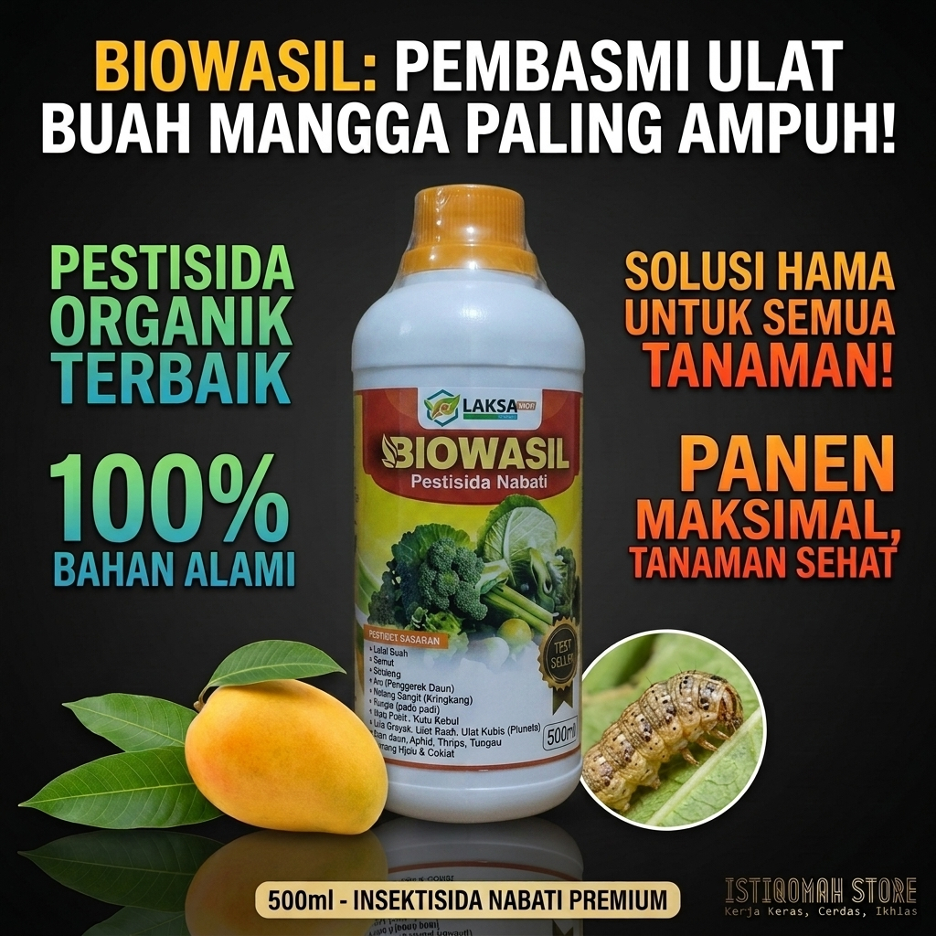 BIOWASIL 500ml Pestisida Nabati - Insektisida Pestisida Organik BIO WASIL Obat Hama Semua Tanaman Pe