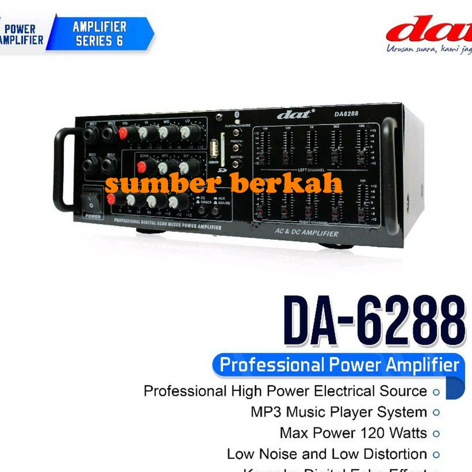 Amplifier Dat Da-6288 Ampli Dat Da 6288 / da6288 Original Professional Power Ampli