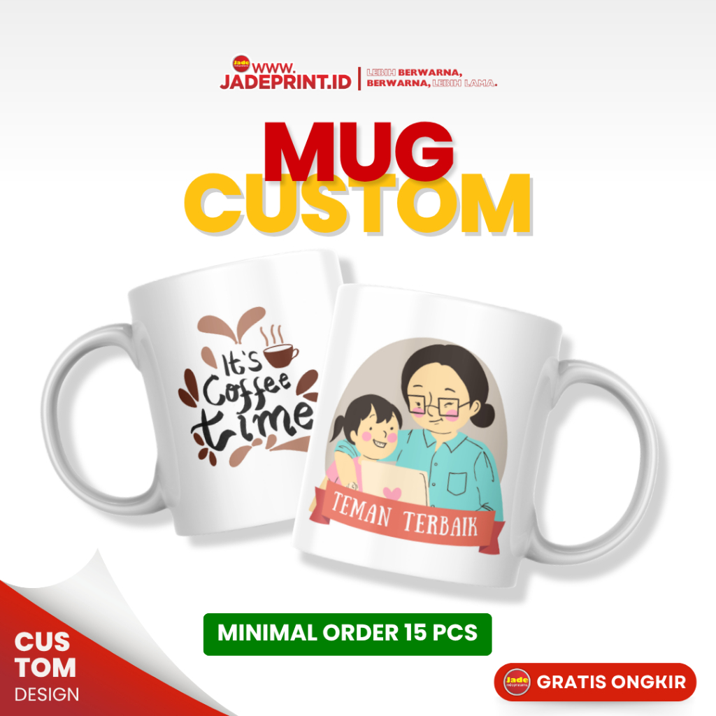 [JADE] Mug Custom  Murah ,Mug Kustom Mug Putih Custom Wisuda Mug Custom Hampers Custom Wisuda Mug In