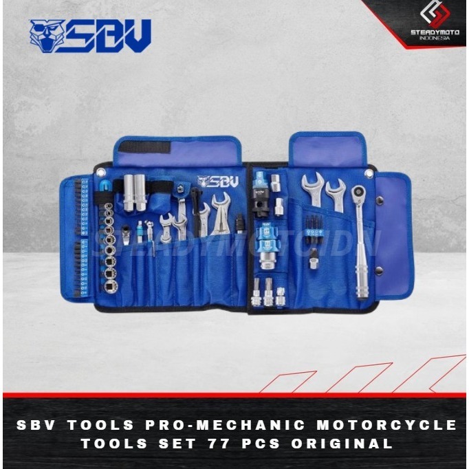 COMPLETE MOTORCYCLE TOOLS SET 77 PCS SBV TOOLS SET PERAWATAN MOTOR