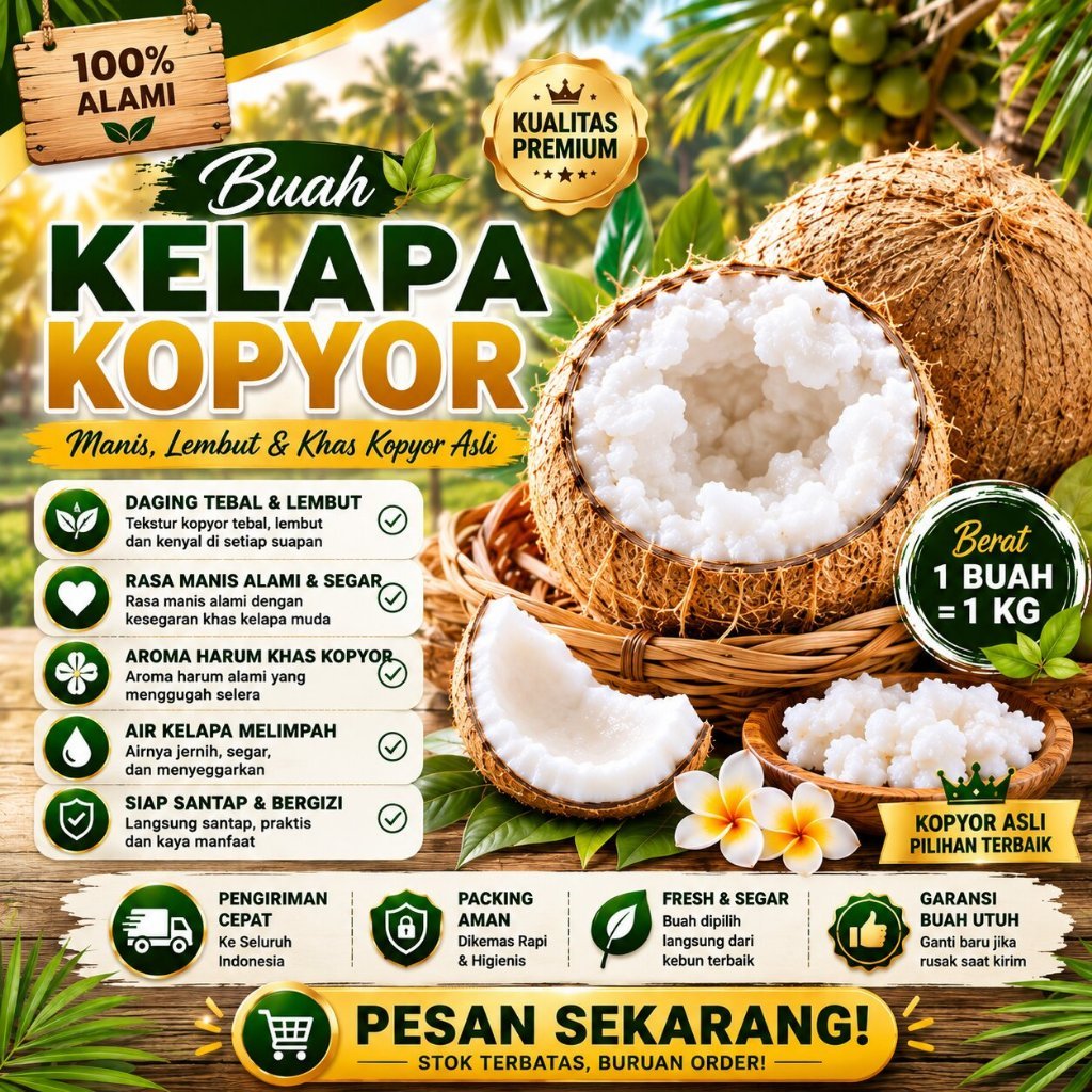 BUAH SUPER  Kelapa Kopyor Kolesterol Tinggi - Kelapa Kopyor Khasiat - Kelapa Kopyor Kolesterol