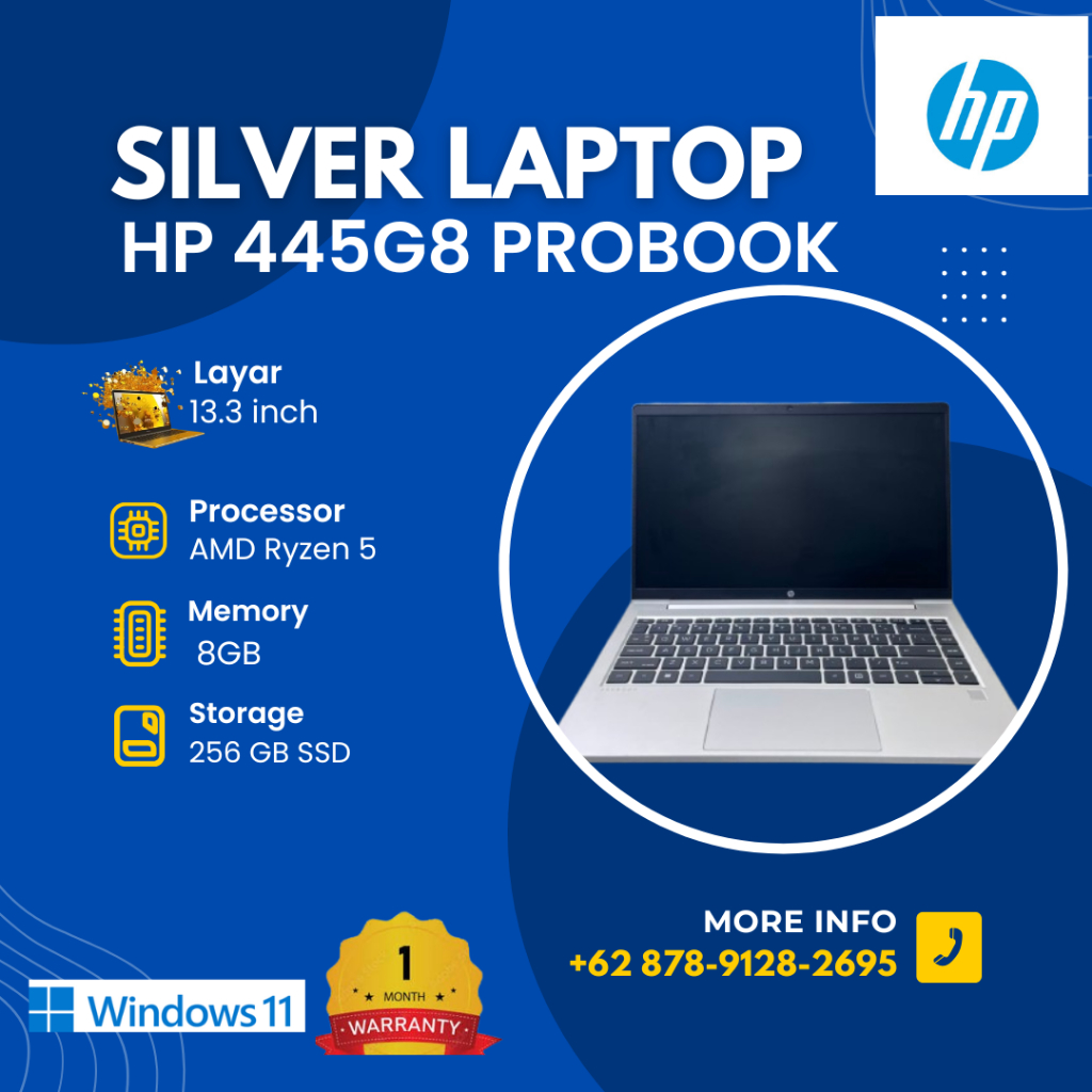 Laptop Second HP 445G8 ProBook For Business&Gaming Super Slim Murah