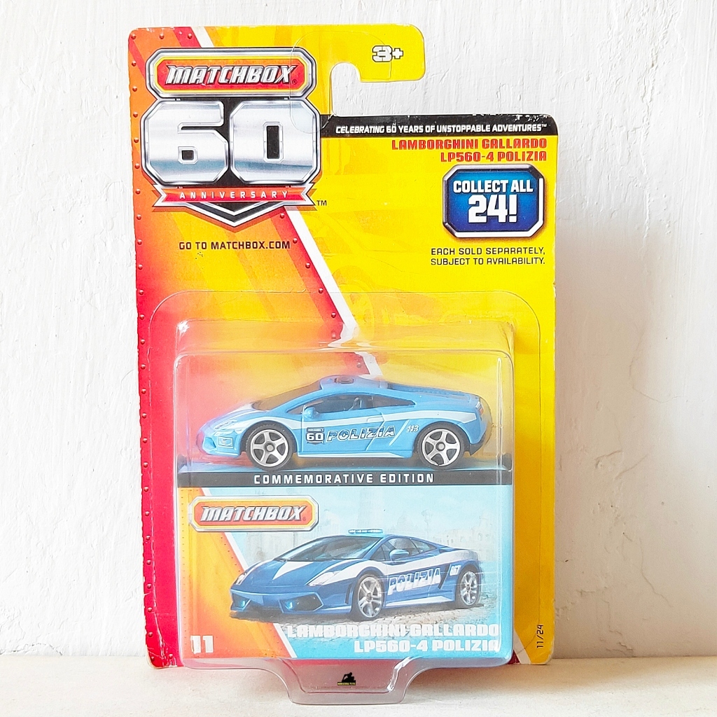 MATCHBOX 60TH ANNIVERSARY LAMBORGHINI GALLARDO LP560-4 POLIZIA BLUE