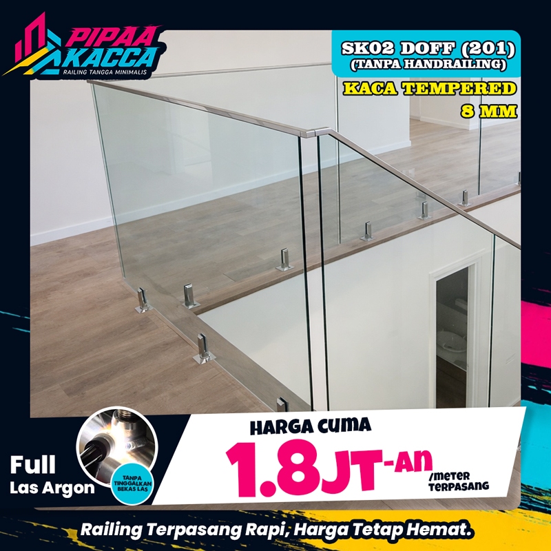 PAKET PASANG SPIGOT KACA FRAMELESS (8MM) - SPIGOT KACA