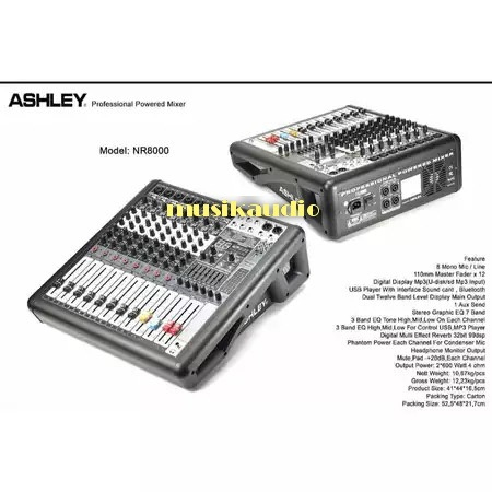 power mixer ashley nr 8000 / nr8000 original