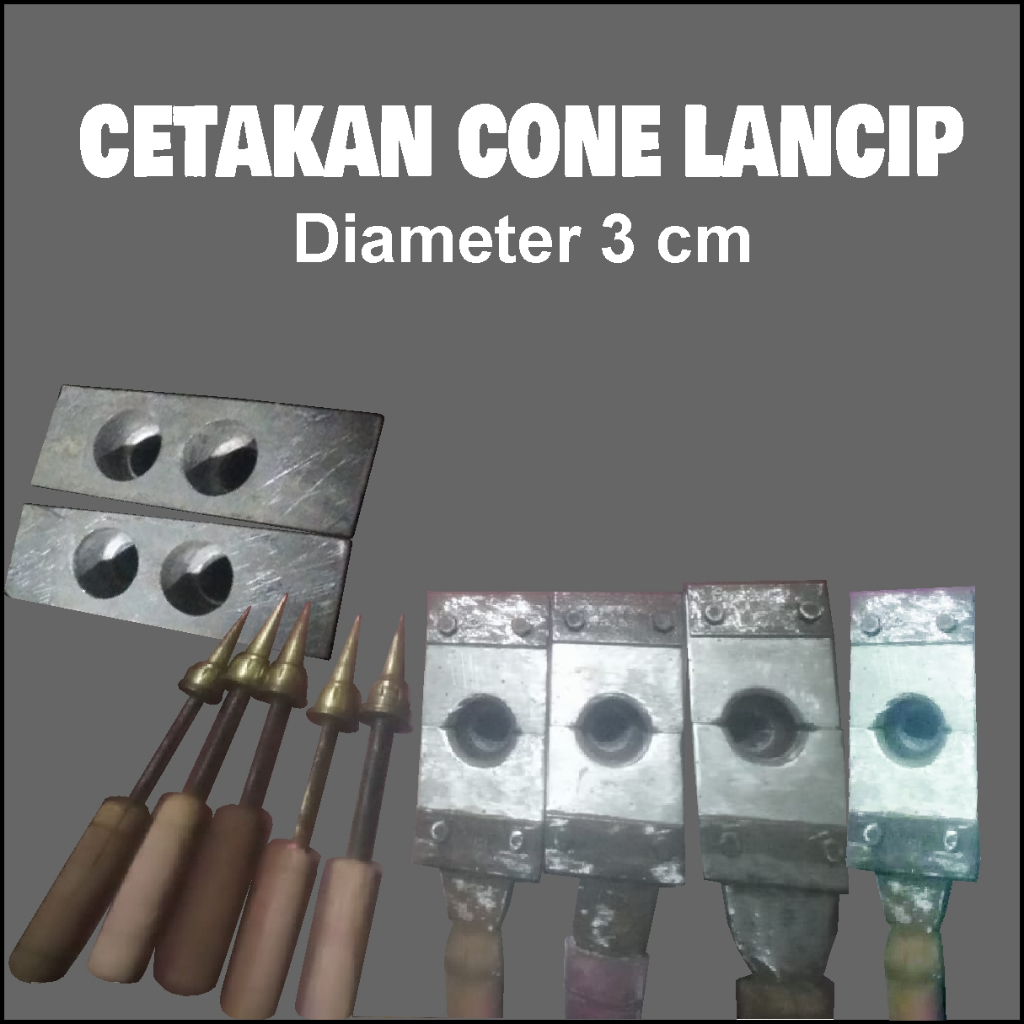 Cetakan Cone Es Krim Ring 11 Diameter 3 cm Lancip, Alat Cetak Kerupuk Es Krim Kondisi Second 80%