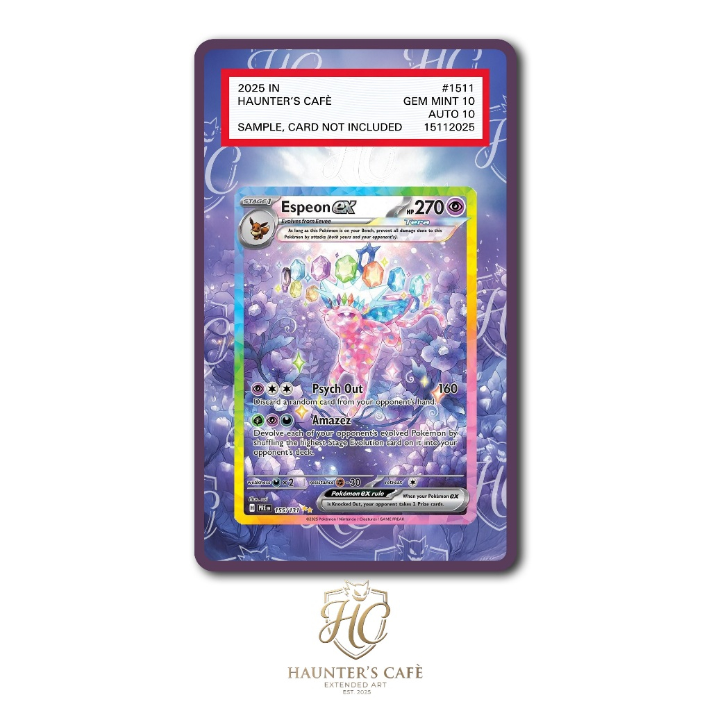 Espeon Ex #155 Pokemon Prismatic Evolutions (Custom Extended Art)