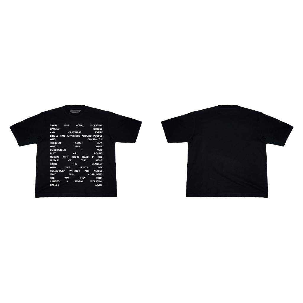 SAVRESIN - PARAGRAPH BLACK TEE