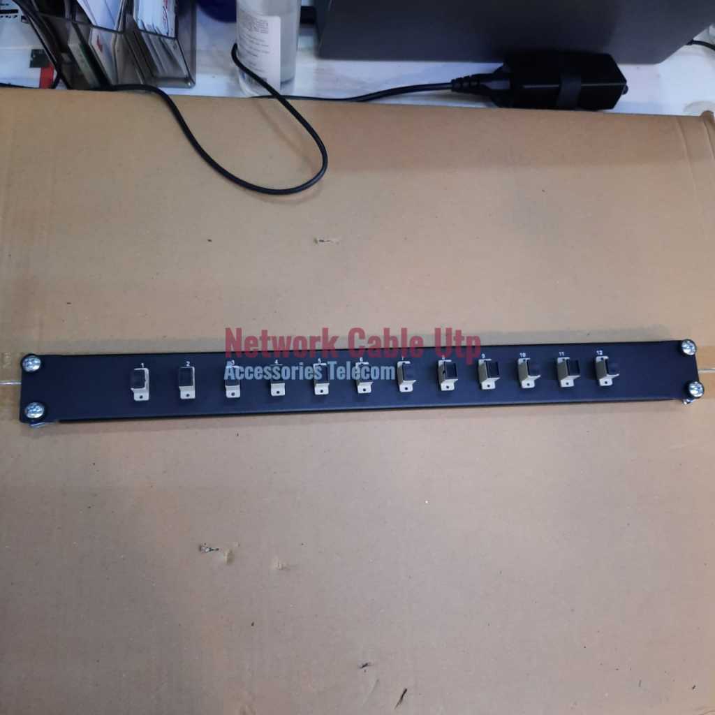 Patch Panel Fiber Optic 12 Core SC Multimode Komplit Adapter