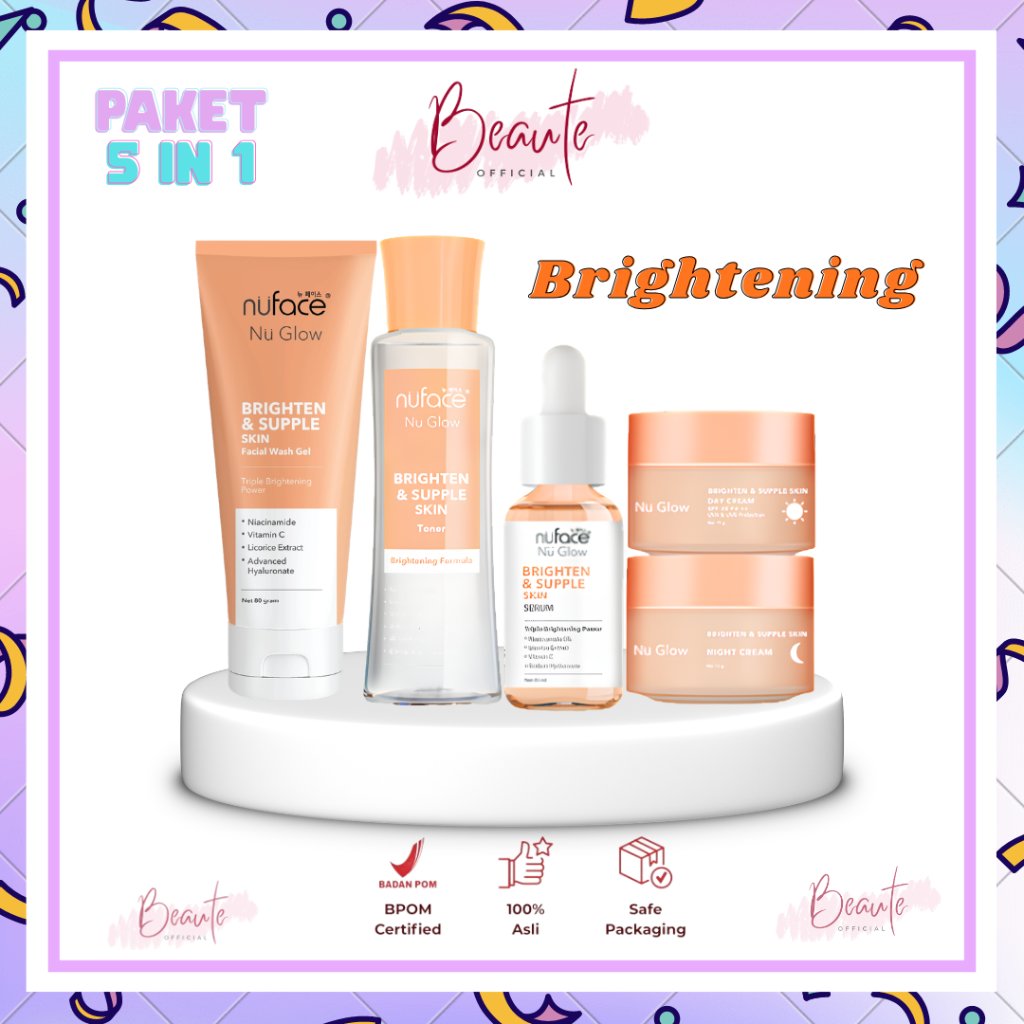 Nuface Nu Glow  Paket 5in1 Brightening