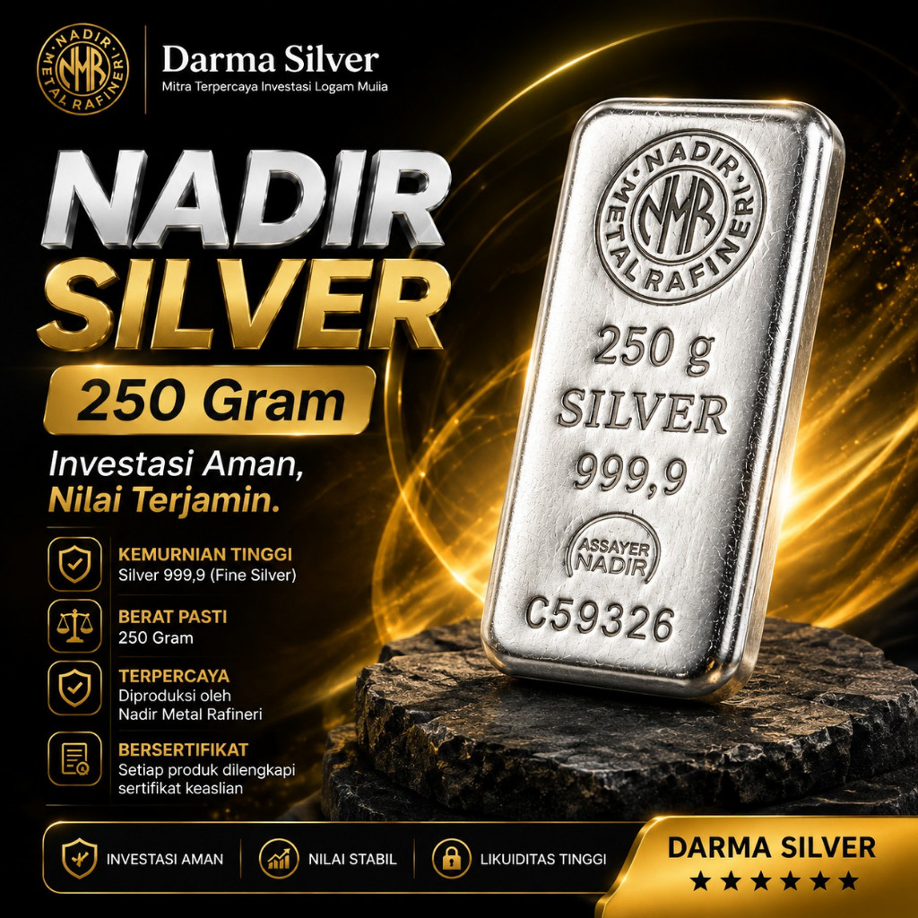 Silver Nadir 10 OZ | Perak Murni Nadir 311 gram