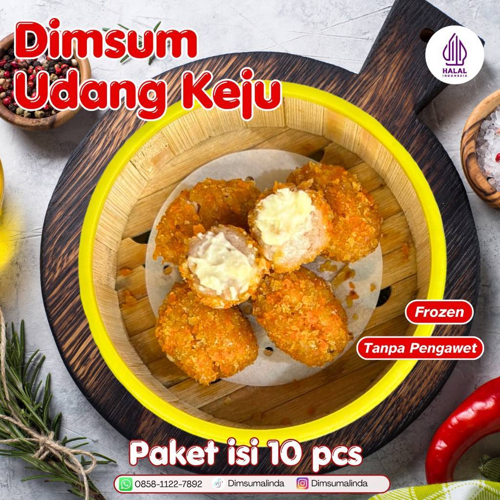 Dimsum Alinda Dimsum Udang Keju Isi 10pcs Frozen Halal