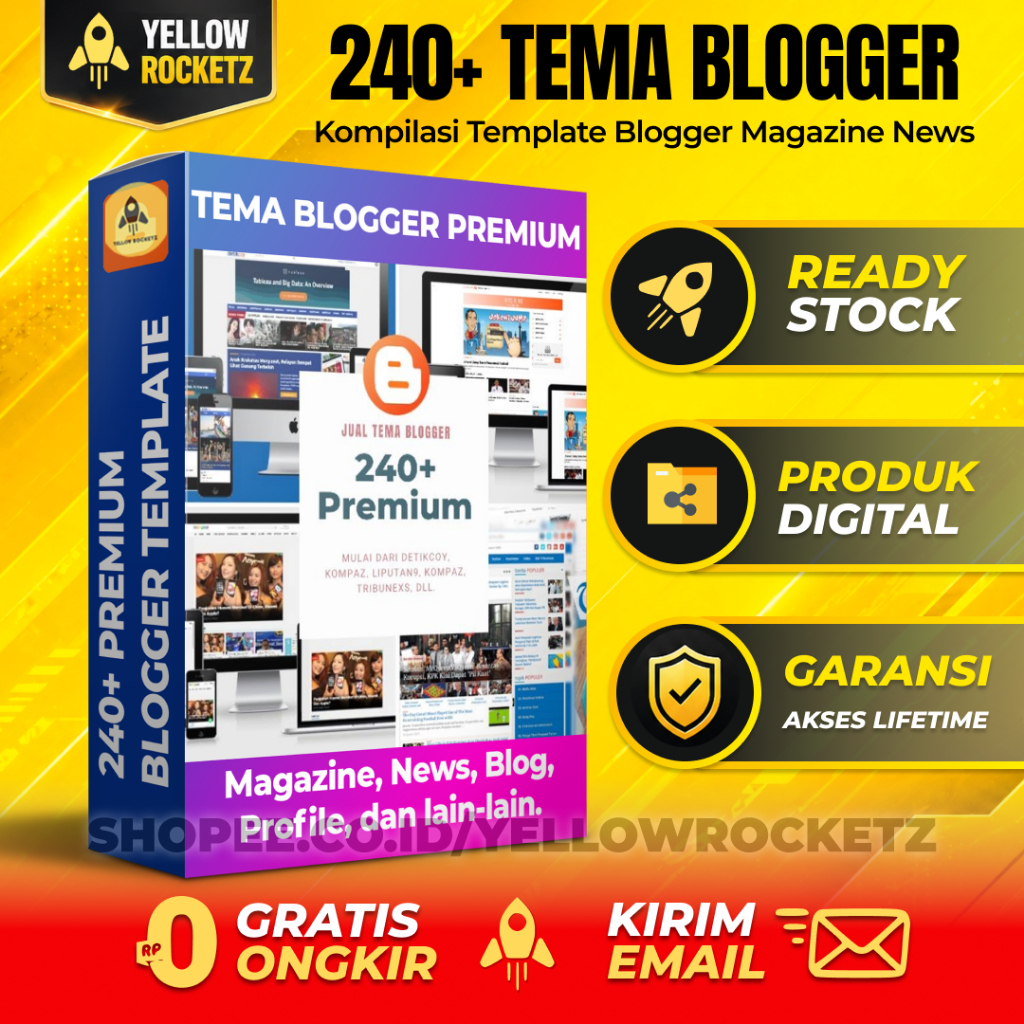 240+ TEMA BLOGGER PREMIUM PACK - Template Blogspot MAGAZlNE NEWS PROFILE