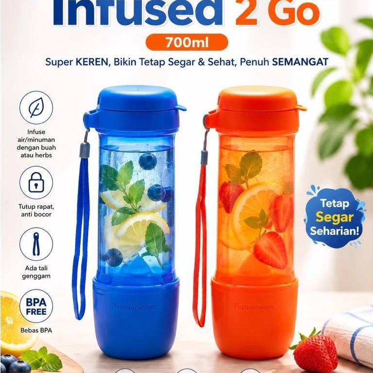 Tupperware Infused Water Bottle Botol Minum Infus Water Tupperware