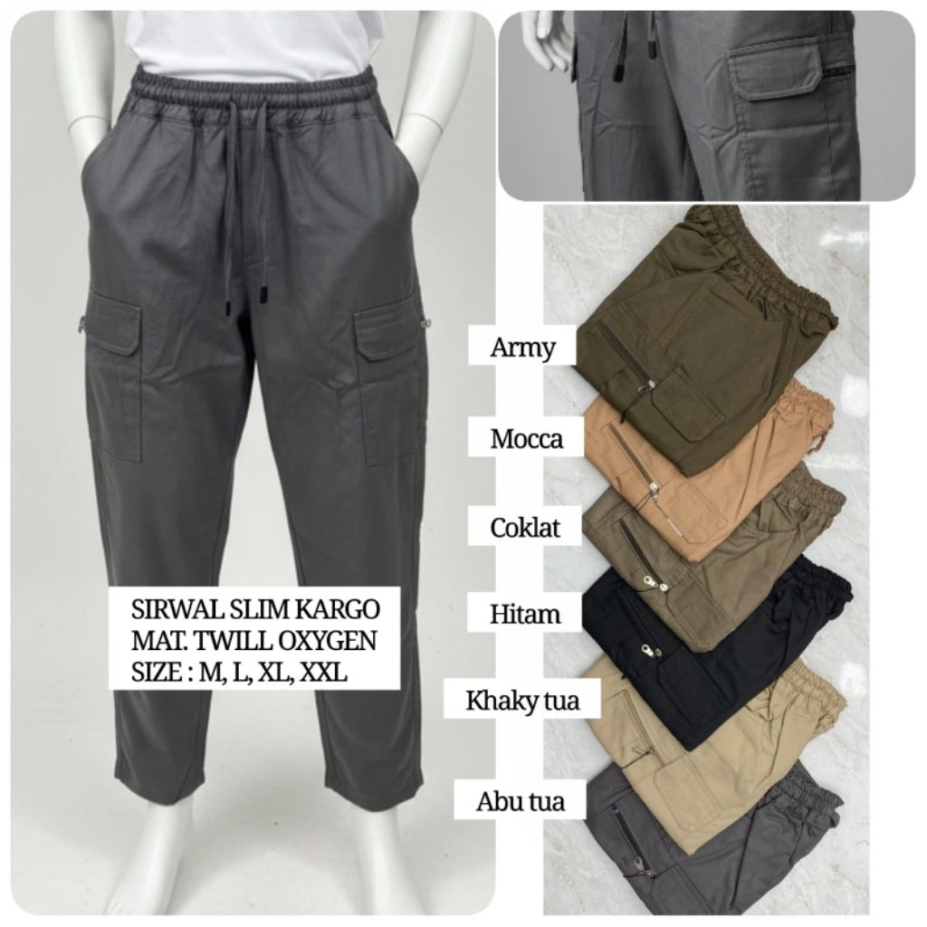 SIRWAL/CELANA SUNNAH CARGO SLIM • TWILL OXYGEN • FRACILE_1230