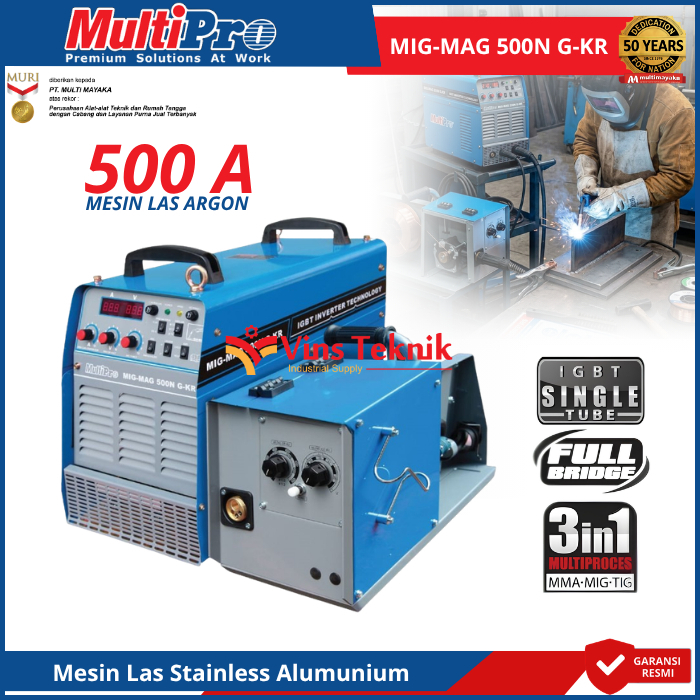 MULTIPRO MIG-MAG 500N G-KR Mesin Las Stainless Alumunium Travo Las Argon Co2 3Phase MIG-MAG 500 N