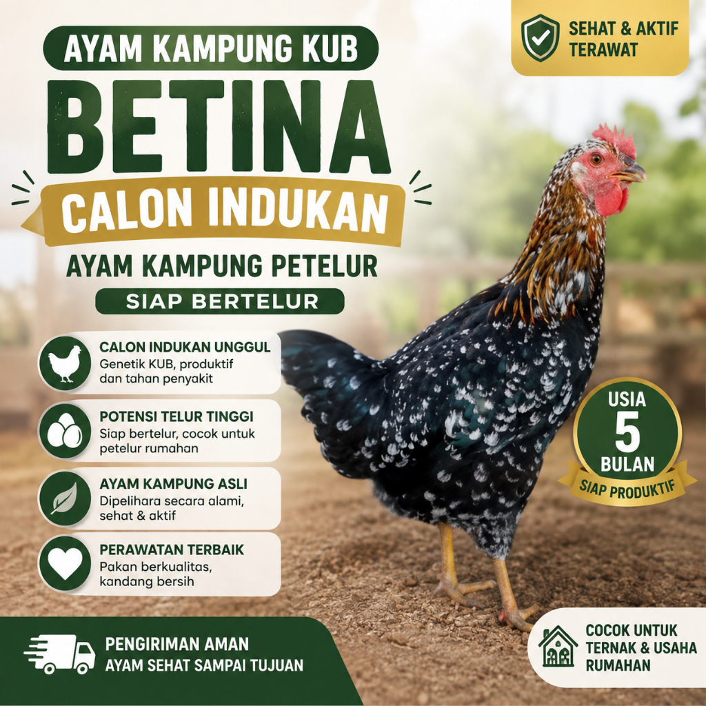 Ayam Kampung KUB Betina Hidup 5 Bulan | Calon Indukan | Ayam Kampung Petelur | Siap Bertelur