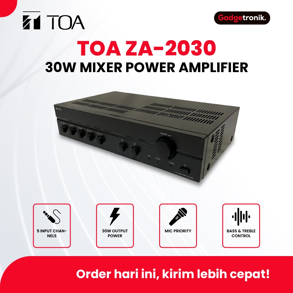 AMPLI TOA ZA-2030 30 WATT ORIGINAL / TOA AMPLIFIER ZA 2030 30W / TOA ZA2030