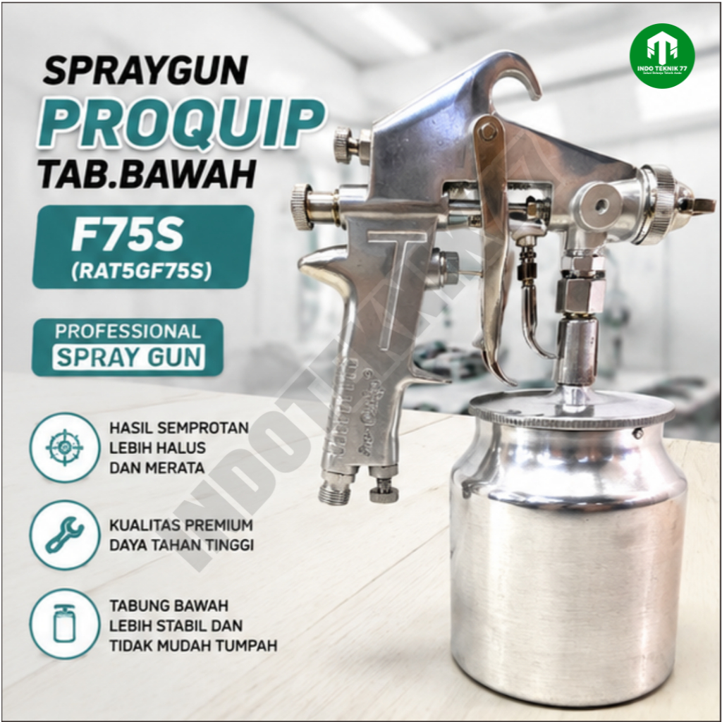 Spray Gun Cat Tabung Bawah F75S PROQUIP / Semprotan Cat Spraygun F-75G f-75S PRO QUIP
