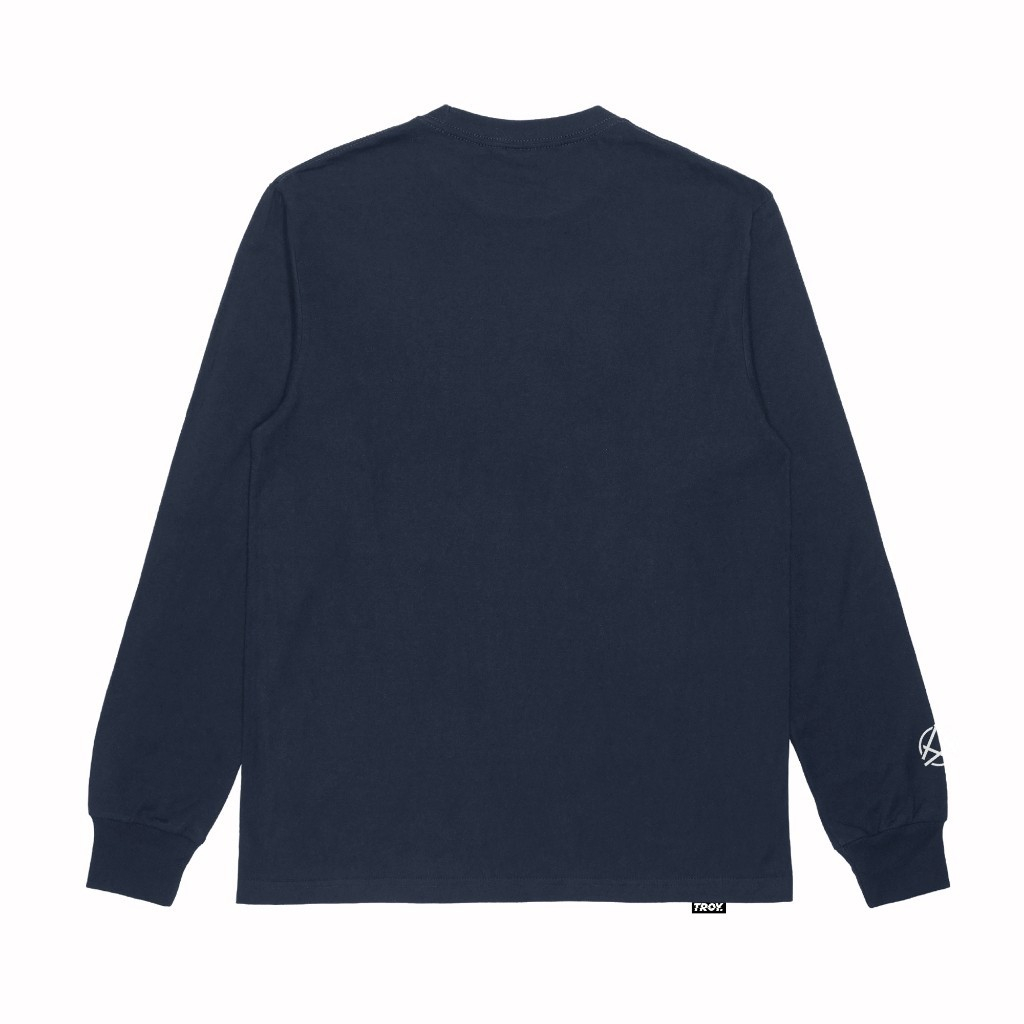 Troy Company Longsleeve T-Shirt Navy Astral - Kaos Pria Lengan Panjang Biru Navy LSD 3678