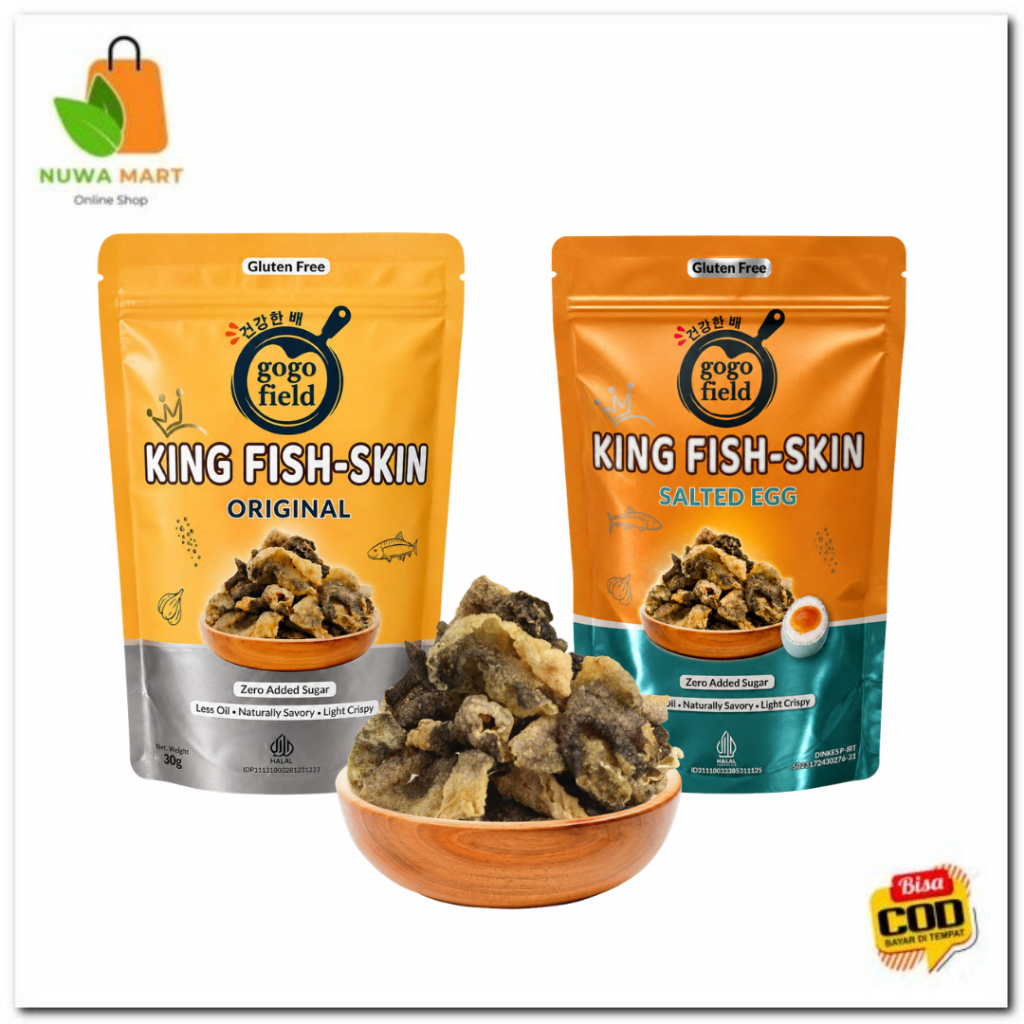 Gogofield Salmon Krispi 30gr / Salmon Skin / Cemilan Kulit Salmon Krispi / Kerupuk Kulit / Kerupuk K