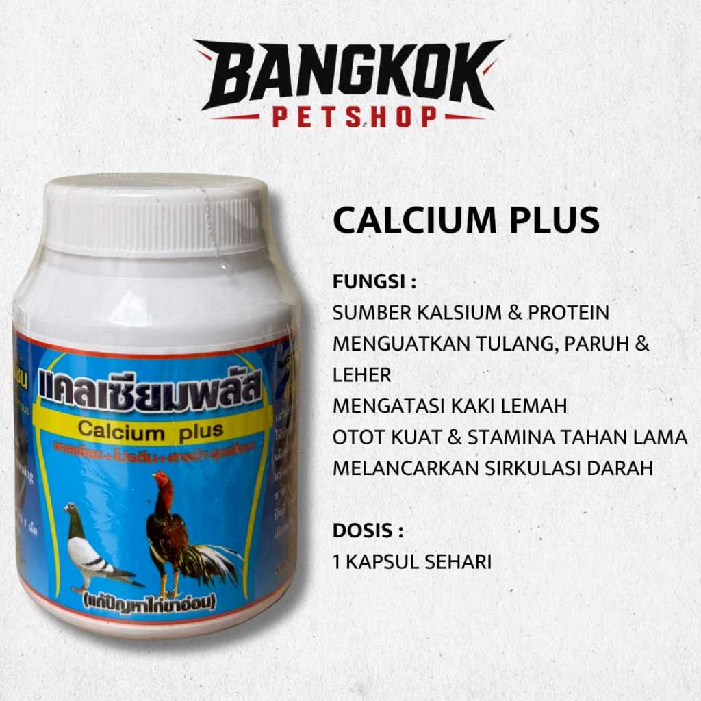 CALCIUM PLUS IMPORT THAILAND / CALCIUM PERTUMBUHAN AYAM / KALSIUM AYAM IMPORT THAILAND