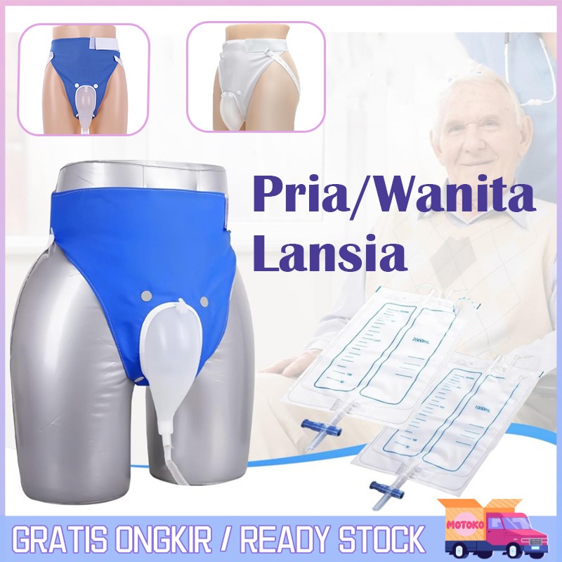 Set Urine External Alat Bantu Kantong Kencing Untuk Pria & Wanita Set Dgn Urine Bag 1000ml alat bant