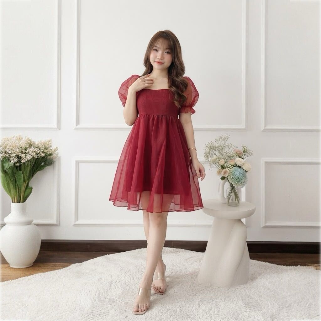 COD MINI DRESS PUFFY ORNELA / GAUN PESTA ORGANZA FASHION / NEW DRESS / DRESS NATALAN TERBARU 2022-20