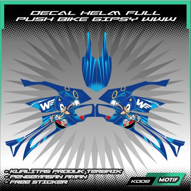 Decal helm Push Bike GIPSY WWW PRO BOSDECAL 2026