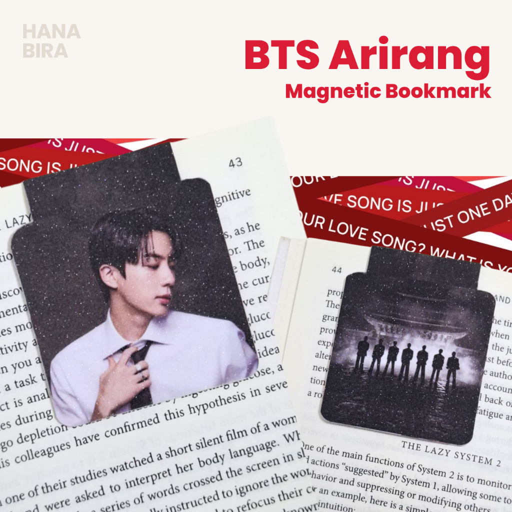 BTS Arirang Freebies Magnetic Bookmark Glitter Custom RM Jin SUGA J-Hope Jimin V Jungkook
