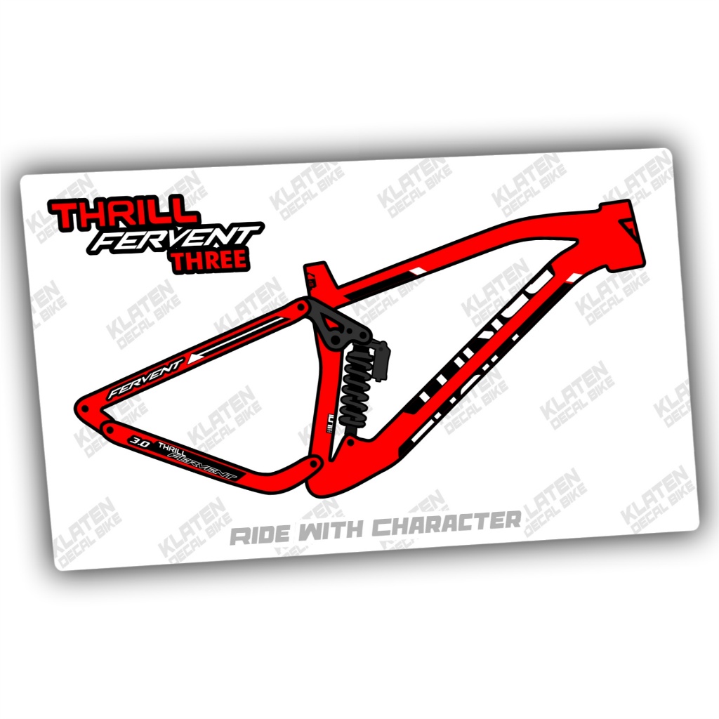 Decal Frame THRILL FERVENT 3.0 2021 KLATEN DECAL BIKE Stiker sepeda