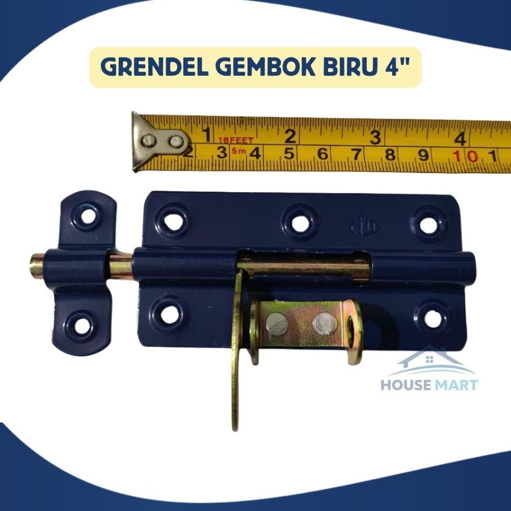 4" GTK / GRENDEL TEMPAT GEMBOK BIRU 4" INCH / GRENDEL GTK BIRU OVERPAL BESI 4" FIT / GRENDEL GEMBOK 