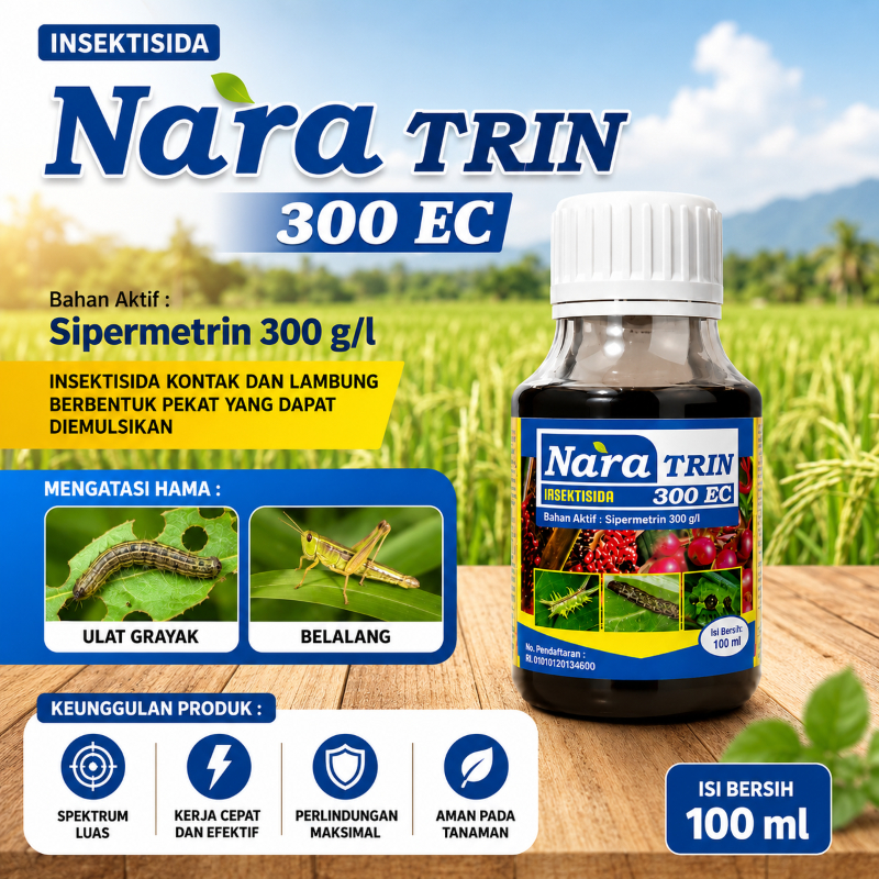 Insektisida NARATRIN 300 EC Efektif Mengatasi Hama Ulat Grayak dan Belalang Aman Untuk Tanaman Bawan