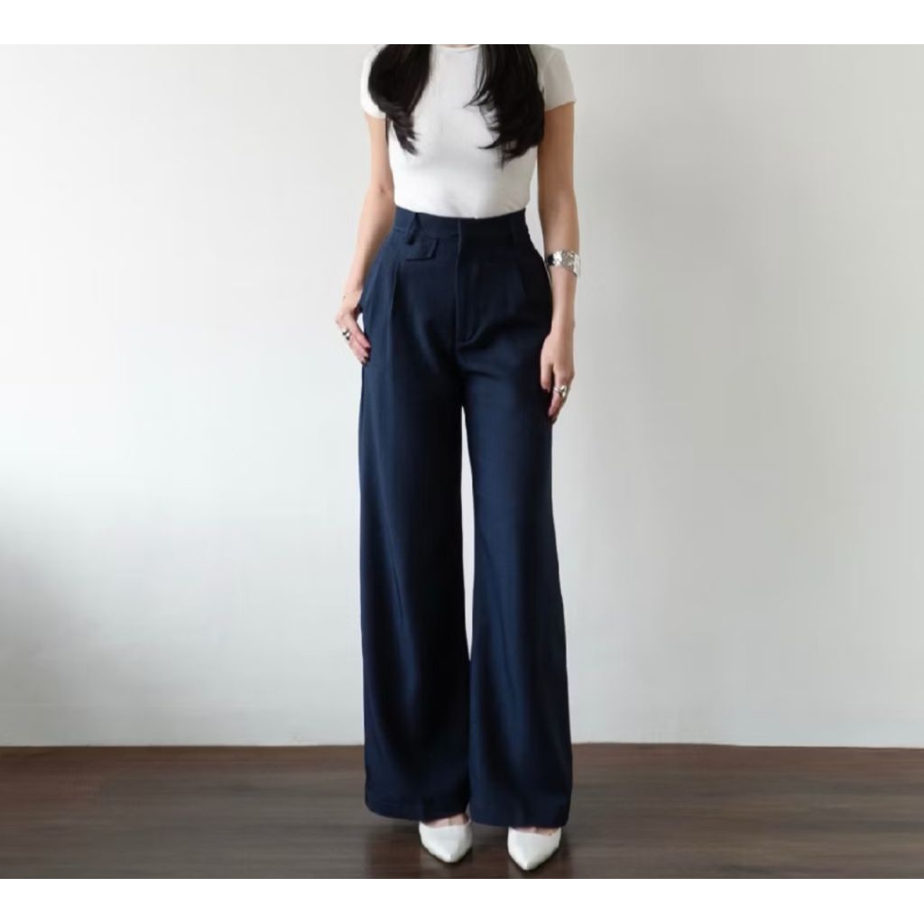 Yeona - Oro Pants Navy Preloved NEW