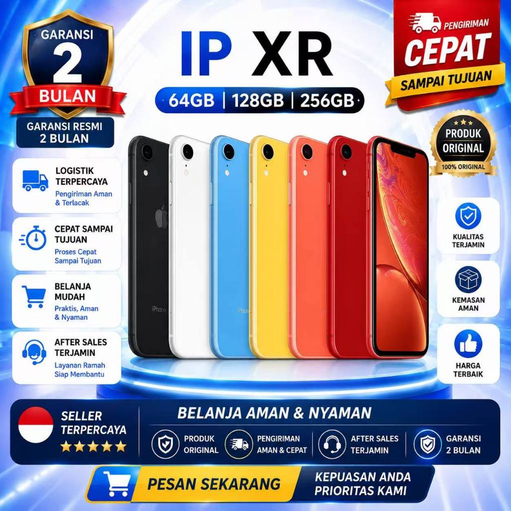 Apple iphone XR 256GB 128GB 64GB Second xr 100% Original  FULLSET