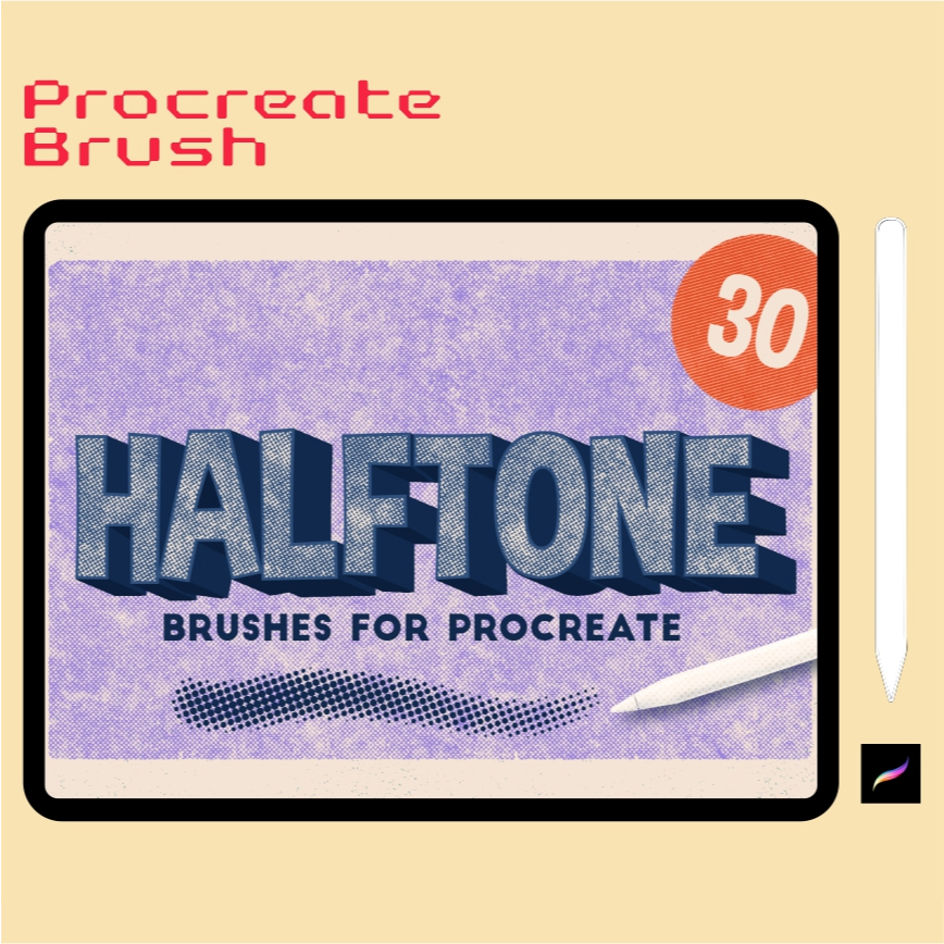 Procreate Brush - CreativeMarket HALFTONE BRUSHES