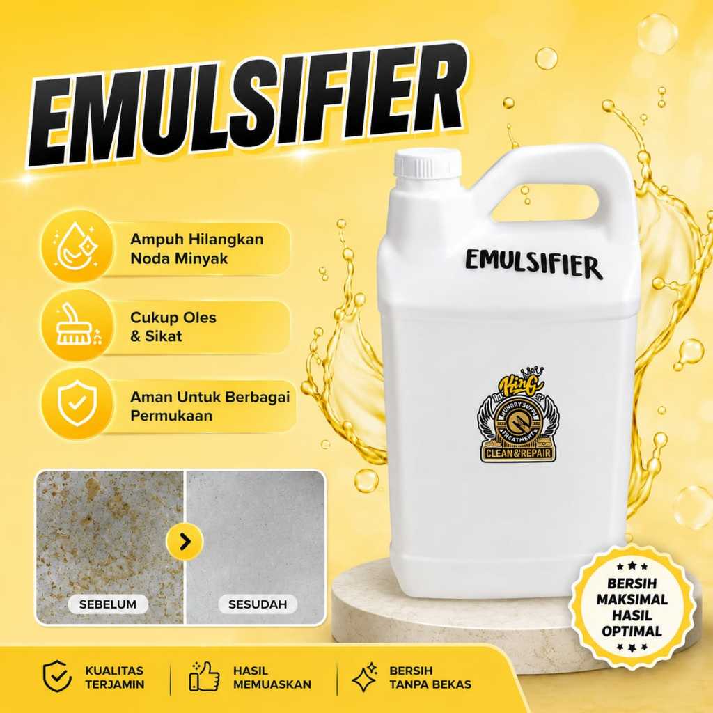 Emulsifier Laundry Premium | Pengangkat Noda Minyak | Chemical Laundry Profesional