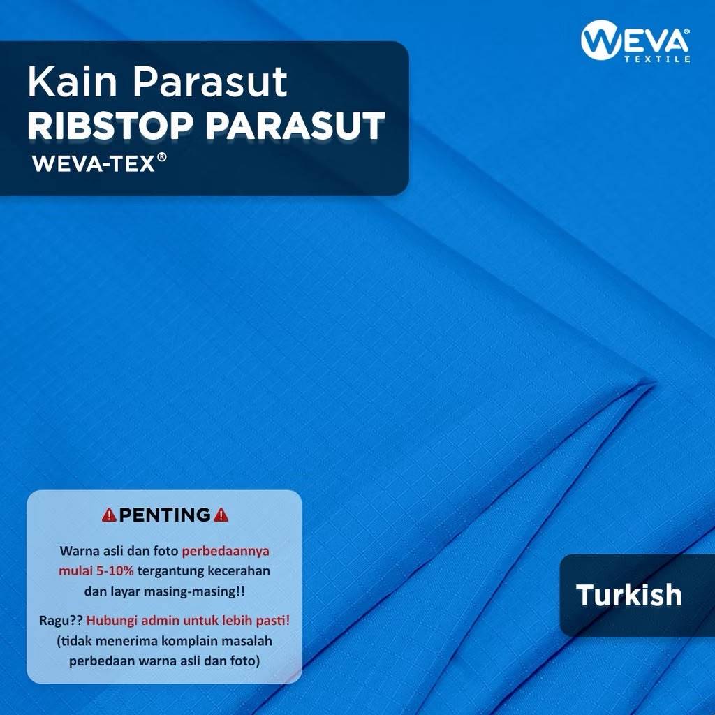 RIBSTOP PARASUT Turqis 5 Bahan Kain Ribstop Parasut Anti Air Kain Jaket Celana Dan Tas Ribstop Murah