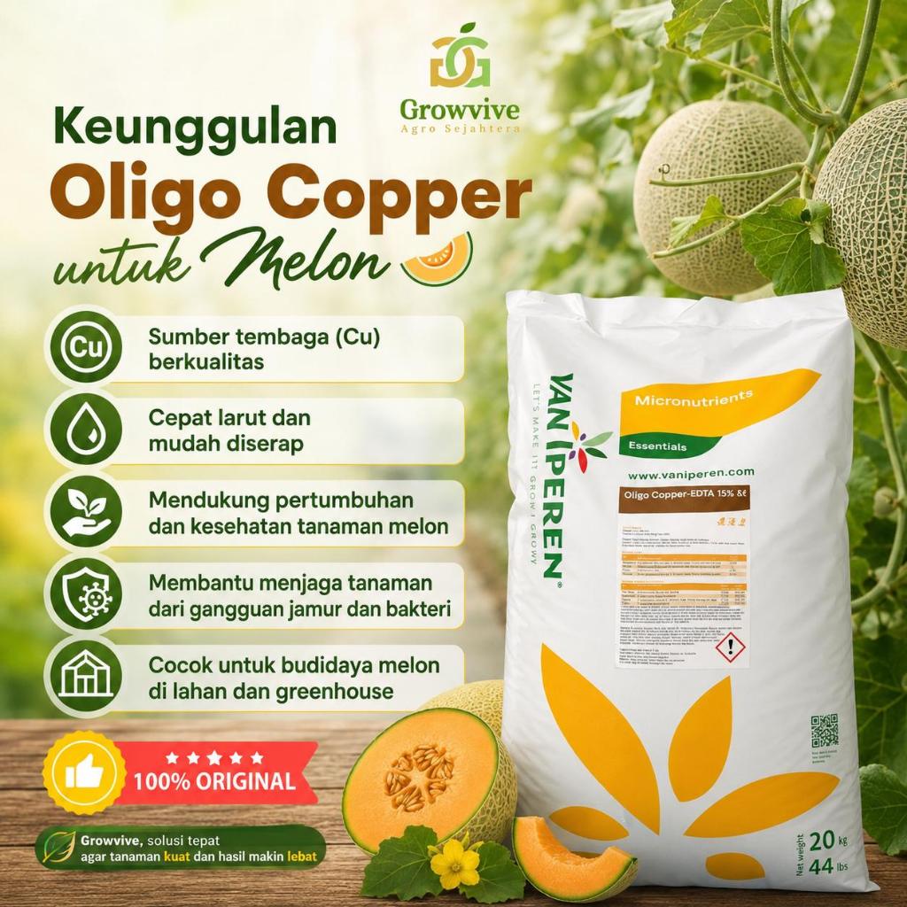 Pupuk Mikro Oligo Cu EDTA 25 Kg untuk Tanaman Melon