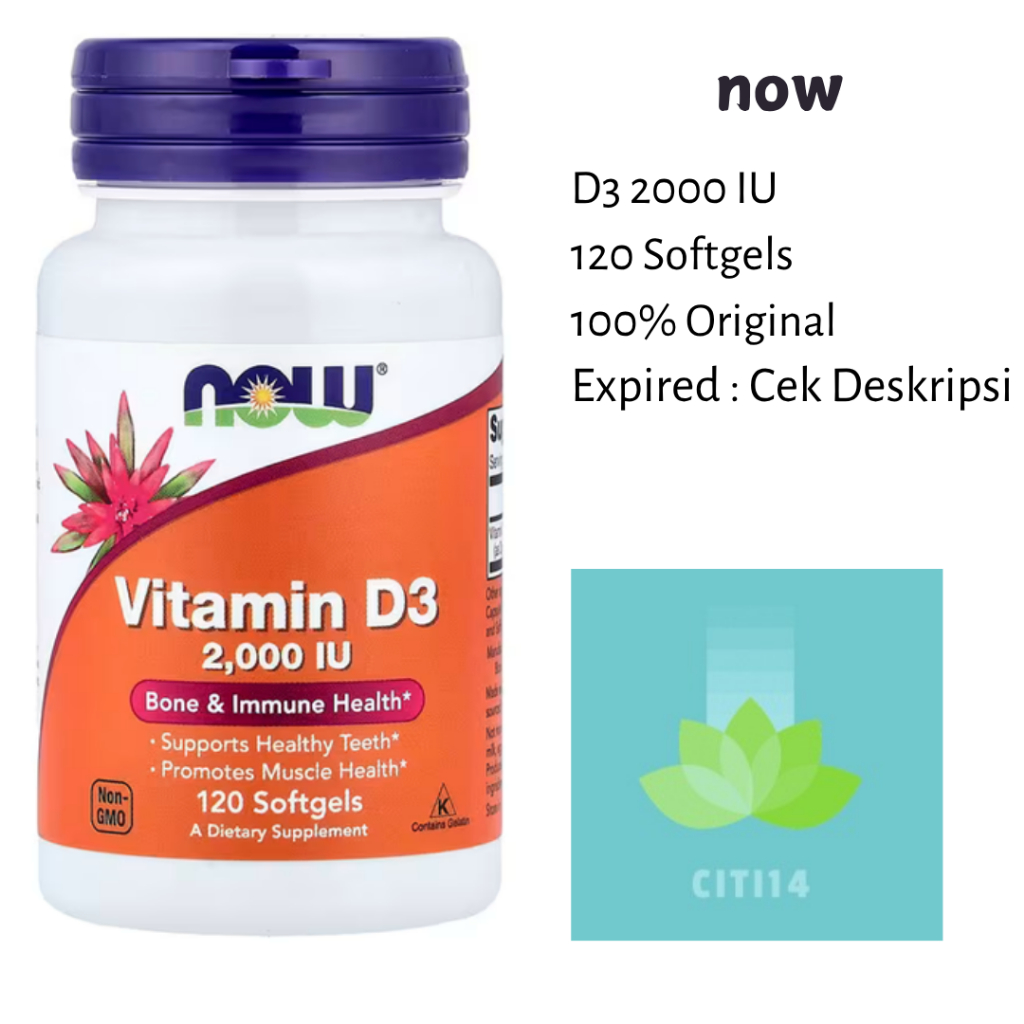 Now Vitamin D3 2000IU Now D3 2000 IU 120 gels 240 gels Vit D3 2000IU