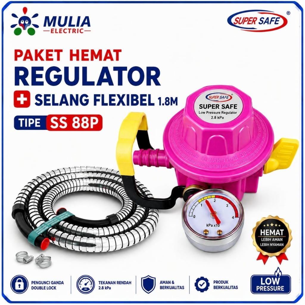 REGULATOR SUPER SAFE SS88P METER / LEGULATOR SUPERSAFE SS-88P DOUBLE LOCK