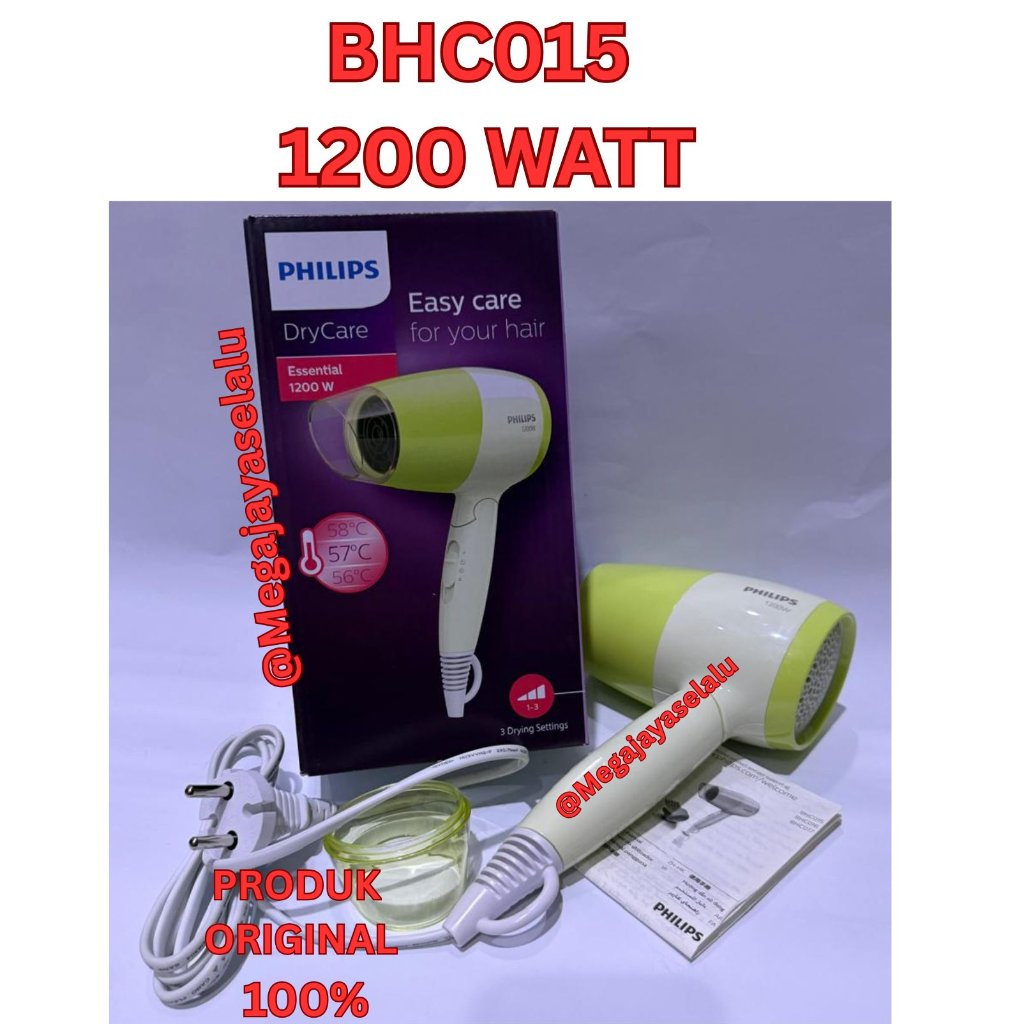 Pengering Rambut/Hair Dryer Philips BHC015 (1200 Watt)