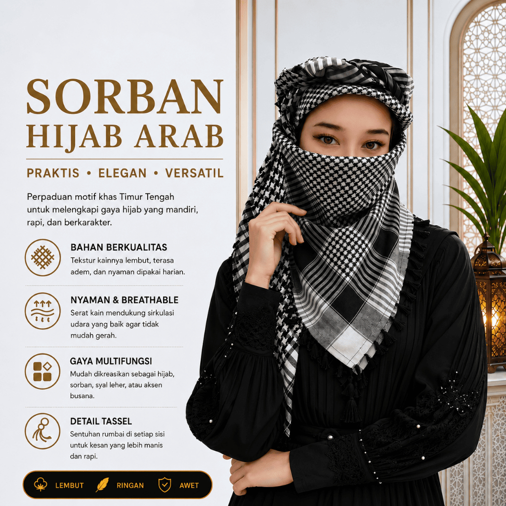 Sorban Hijab Palestine Wanita Sorban Krudung Segi Empat Rumbai Terbaru Sorban Hijab Wanita Terbaru
