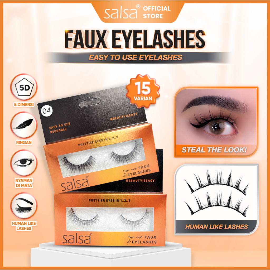 SALSA Faux Eyelashes - Bulu Mata Palsu Natural Fake Eyelash