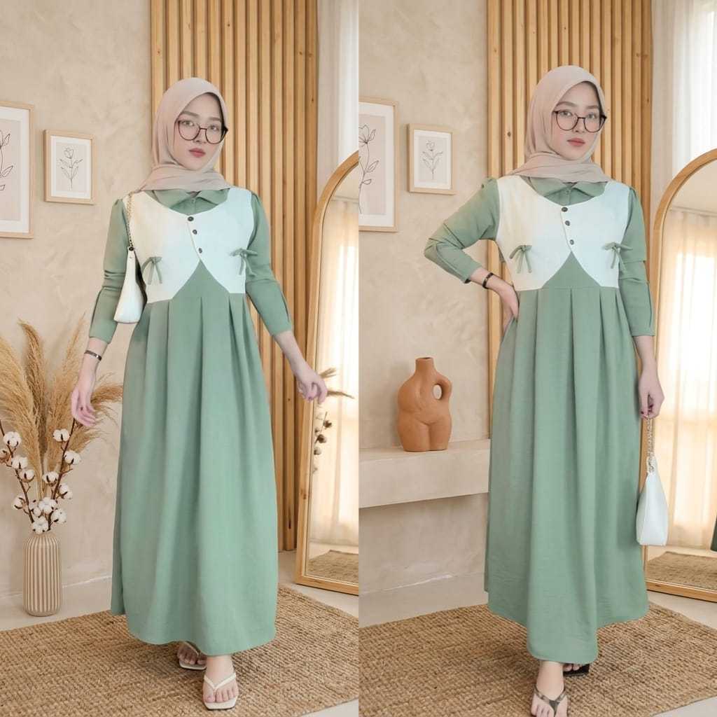 MEIKA DRESS JUMBO LD120 - LD 125 Bahan Knit Premium Terbaru 2026