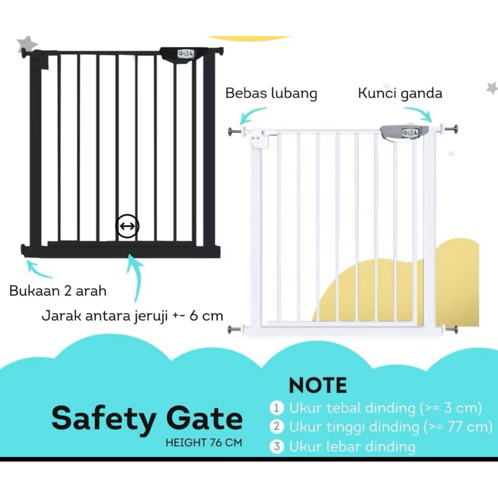 PRELOVED Pagar Pengaman Bayi 76cm Baby safety gate