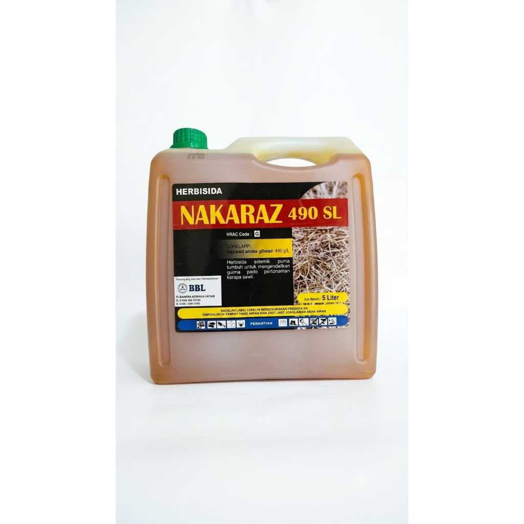 HERBISIDA NAKARAZ 490 SL 5 LITER | PEMBASMI RUMPUT GULMA DAUN LEBAR DAUN SEMPIT